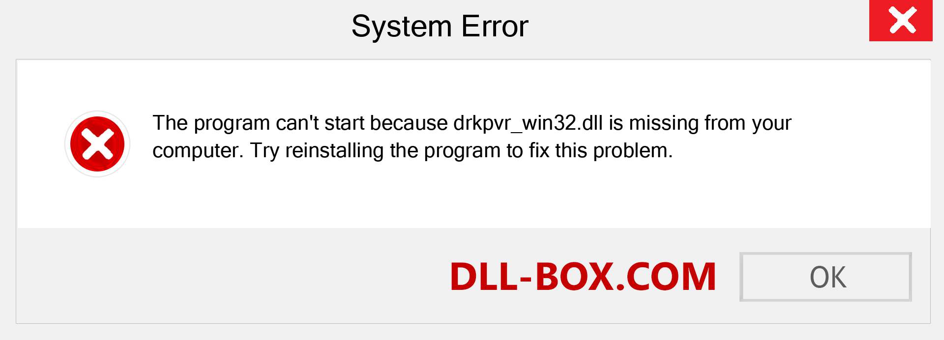  drkpvr_win32.dll file is missing?. Download for Windows 7, 8, 10 - Fix  drkpvr_win32 dll Missing Error on Windows, photos, images